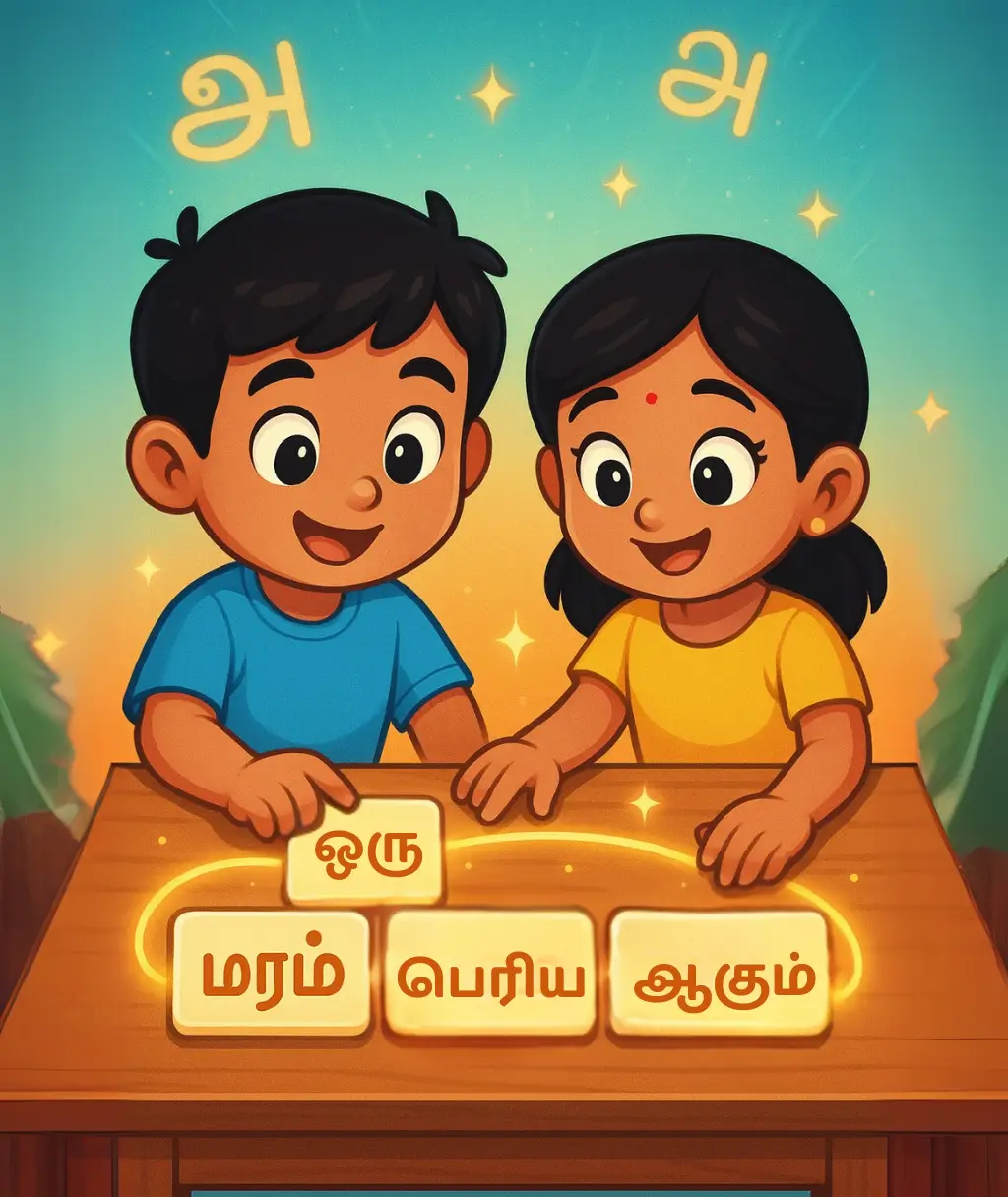 கொடுக்கப்பட்ட வாக்கியத்தை சரியான வரிசையில் அமைக்கவும்