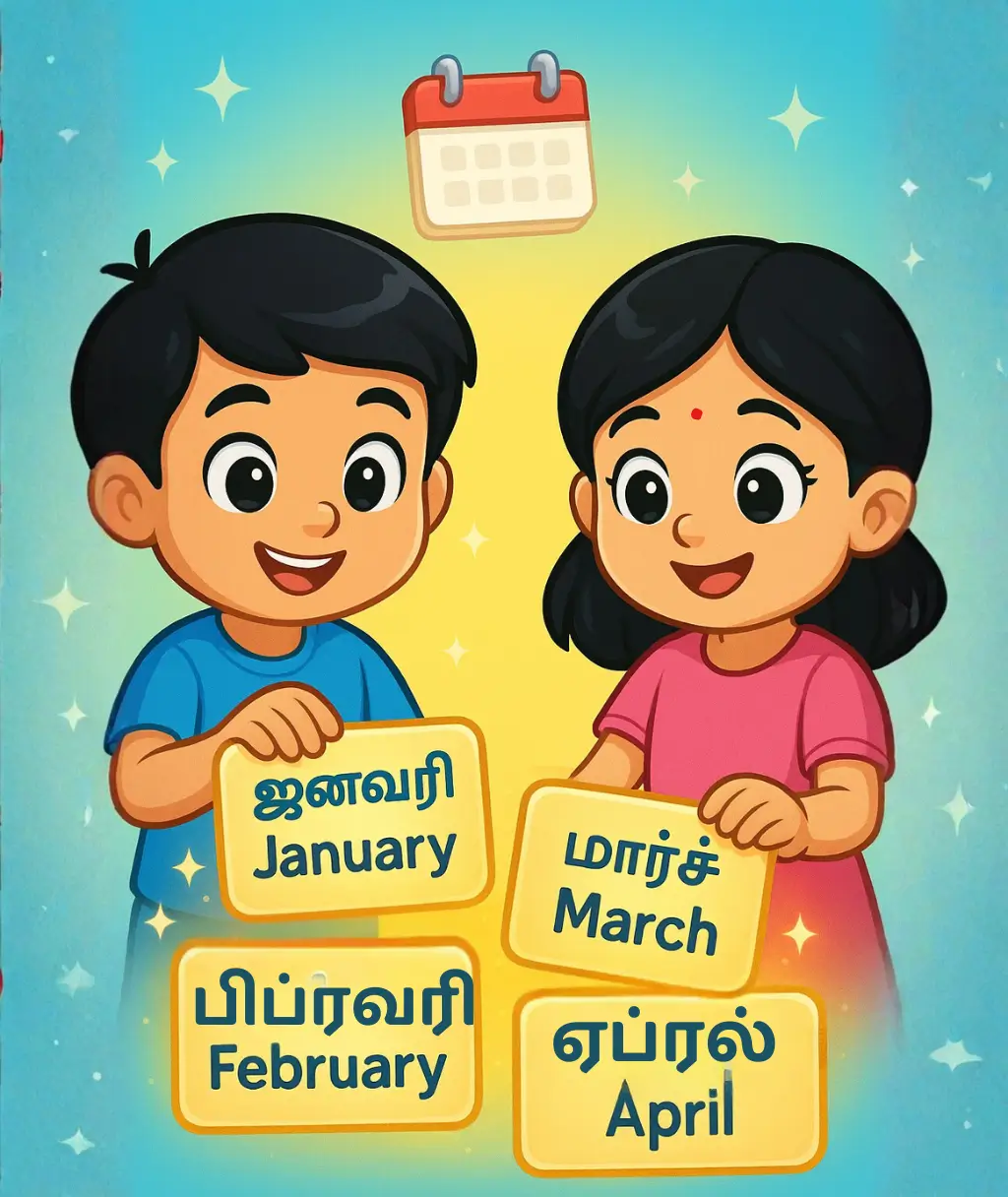 ஆங்கில மாதங்களை வரிசைப்படுத்துவோம்!