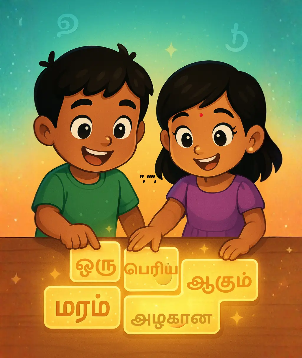 சொற்களை சரியான வரிசையில் அமைக்கவும்!