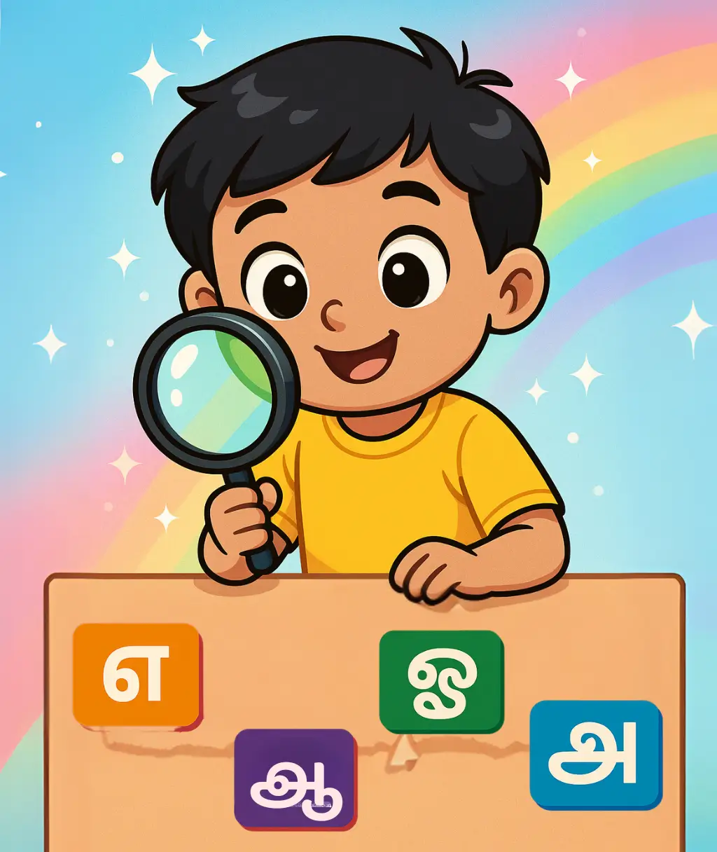 உயிர் எழுத்துக்களைக் கண்டுபிடி!